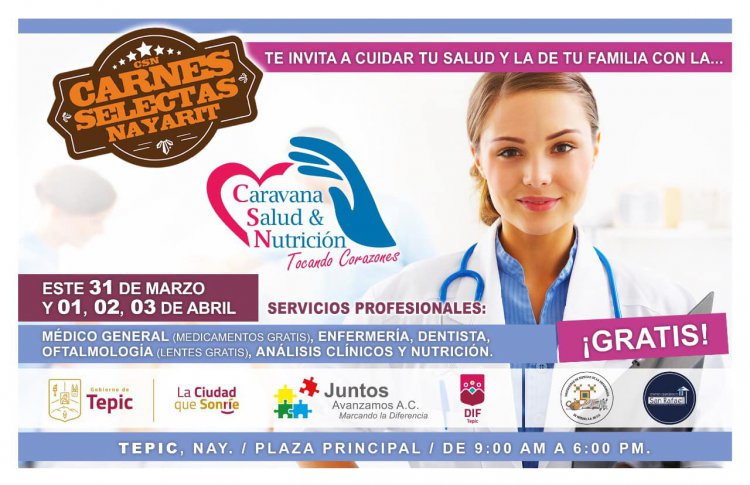 Llega a Tepic la caravana "Tocando Corazones" con servicios médicos gratuitos