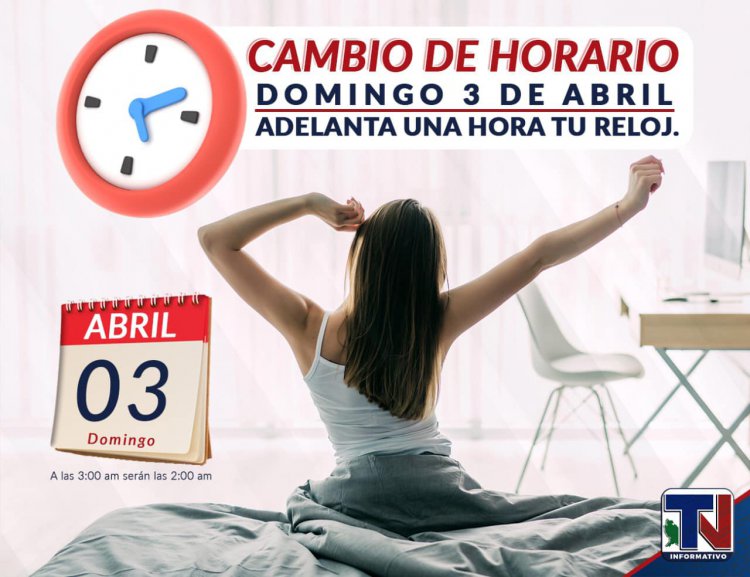 ADELANTA TU RELOJ 1 HORA ESTE SABADO A LAS 11:59PM